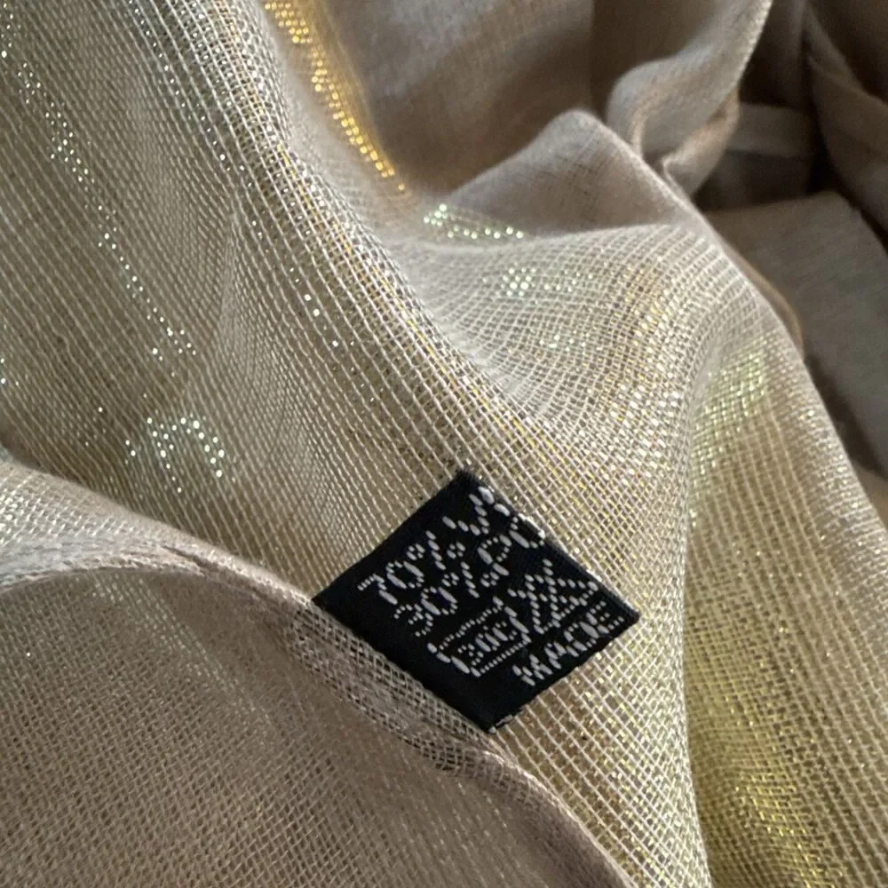 GOLD SHINY NEUTRAL unbranded Infinity Scarf